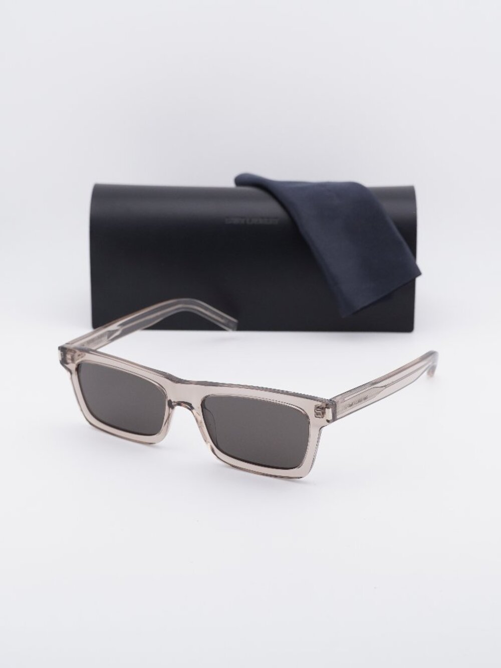 Saint Laurent SL461 BETTY 014 Rectangle Sunglasses - Brown / Black